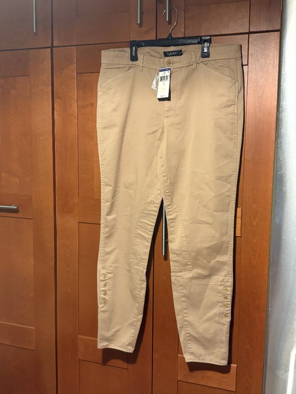 Lauren Ralph Lauren Stretch Chino Jodhpur Pants Tan Sz 12 NWT $145